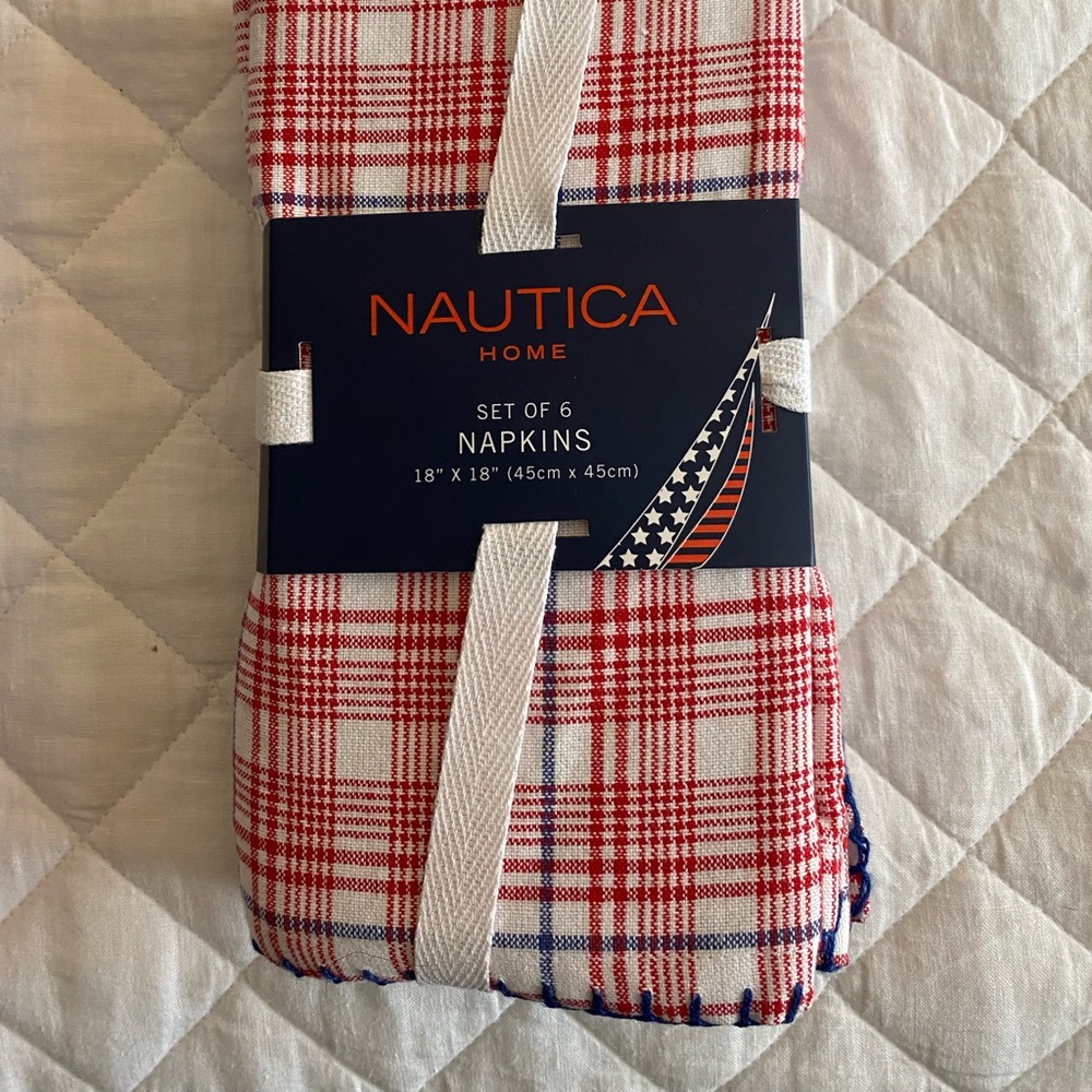 Nautica Red White and Blue Napkins
